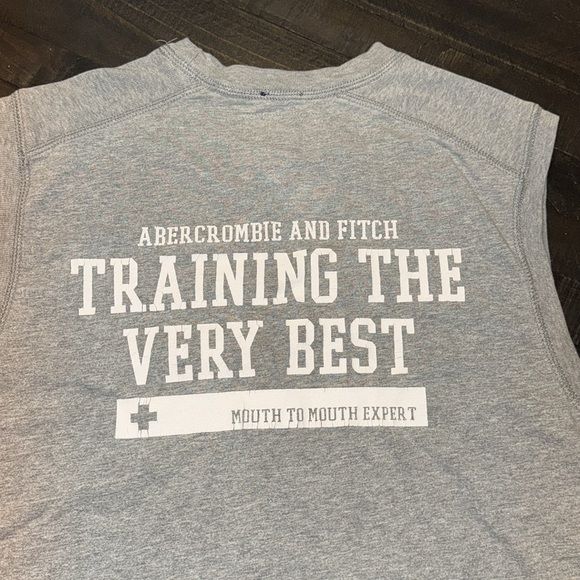 VTG Y2K A&F Men’s Abercrombie & Fitch Gray Athletic Sleeveless Muscle Tank Shirt - Picture 1 of 16